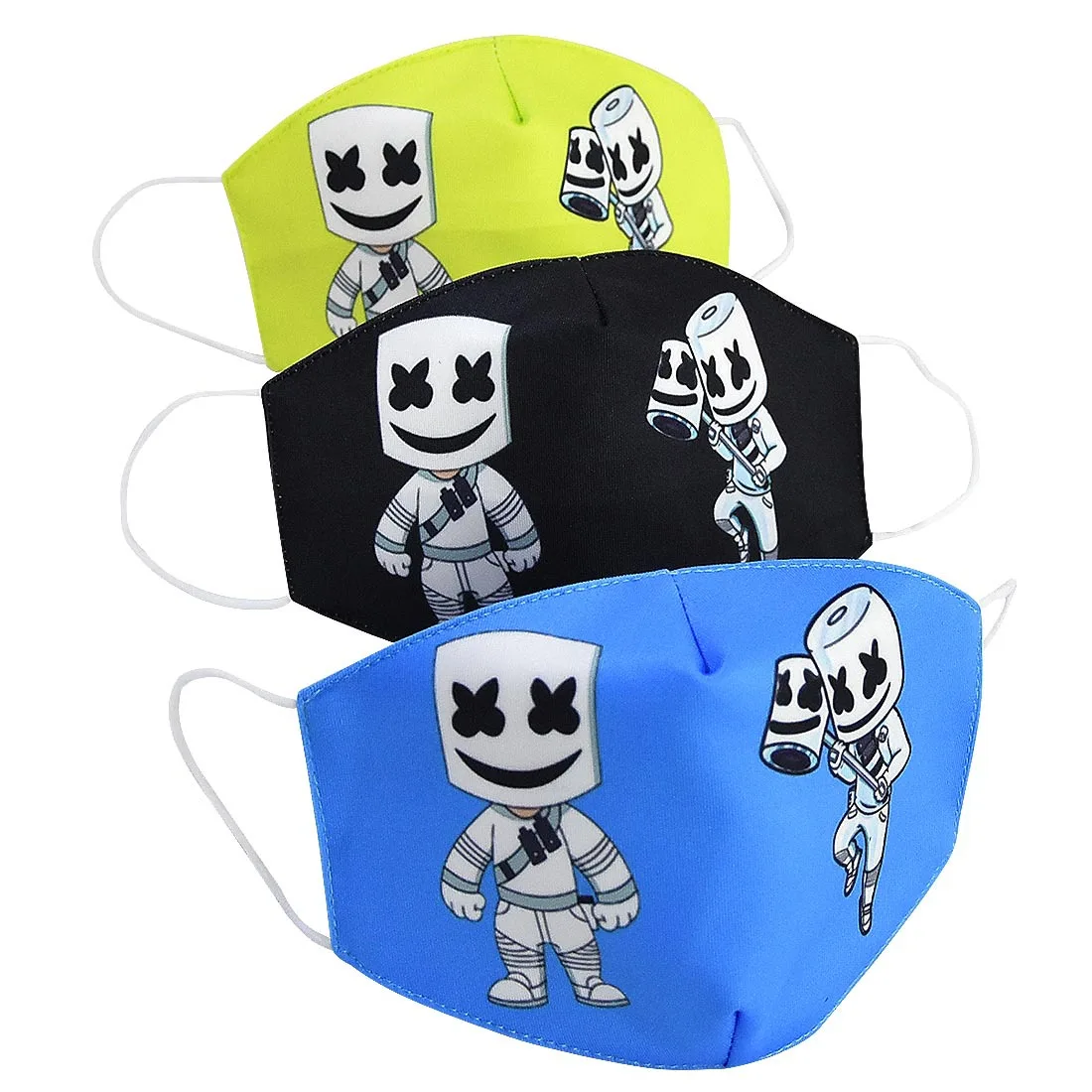 

Funny Spun Surgar Mask Dustproof Breathable Anti-smog Mask Children's Sunscreen Cartoon Printed Masks Adult Hang-ears Mouth Mask