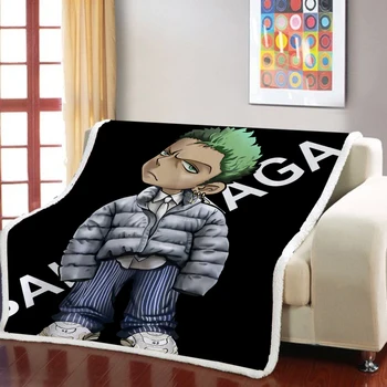 

One Piece Anime Sherpa Fleece Blanket Teen Kid Home Travel Warm Bedspread Custom Luffy Bedding on Bed Sofa Great Gift 150x200cm