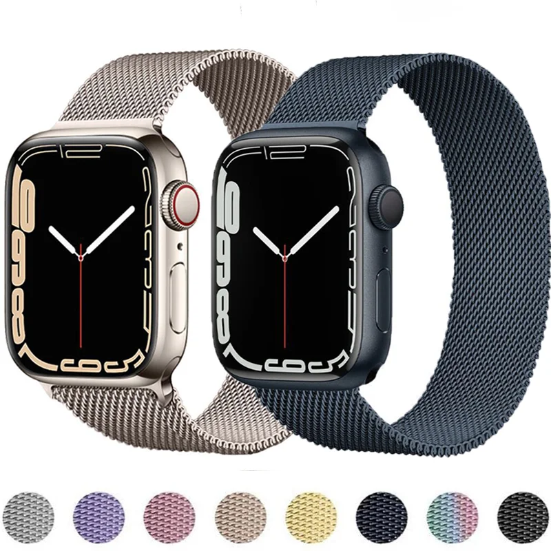 Ремешок магнитный для Apple Watch Band 44 мм 40 браслет из нержавеющей стали iWatch 38 42 watch 3 4 5 6