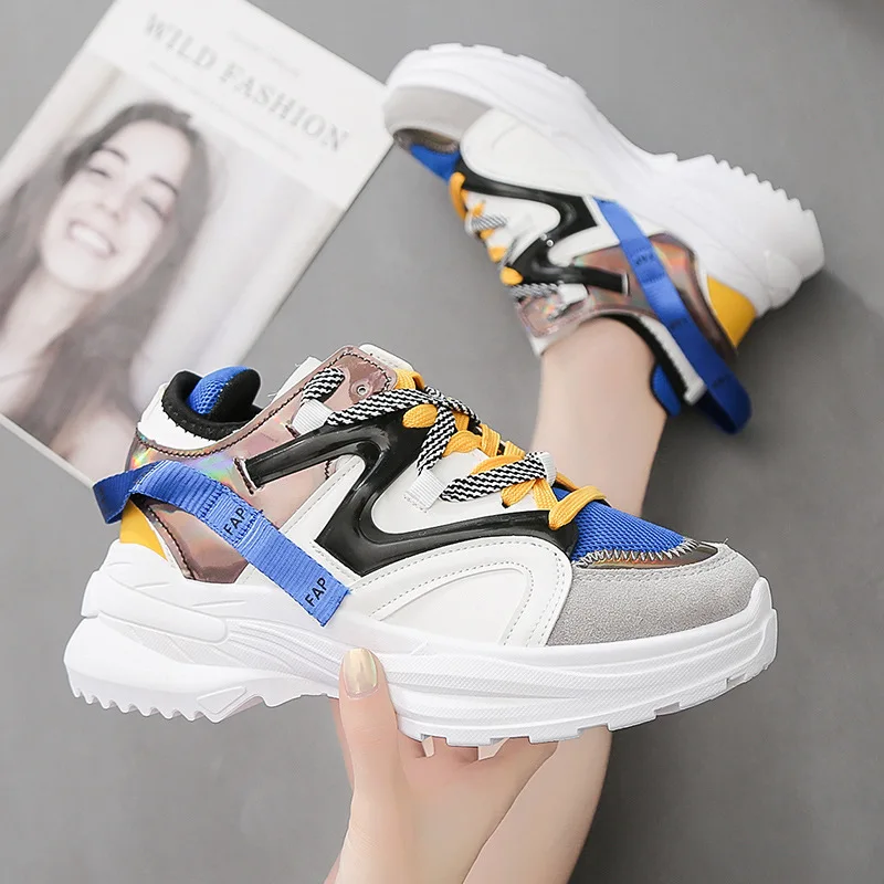 

Mhysa 2020 Women Sneakers Spring Sexy Leopard Vulcanize Shoes Female Sneakers Lace Up Women Platform Shoes Tenis Feminino L1419