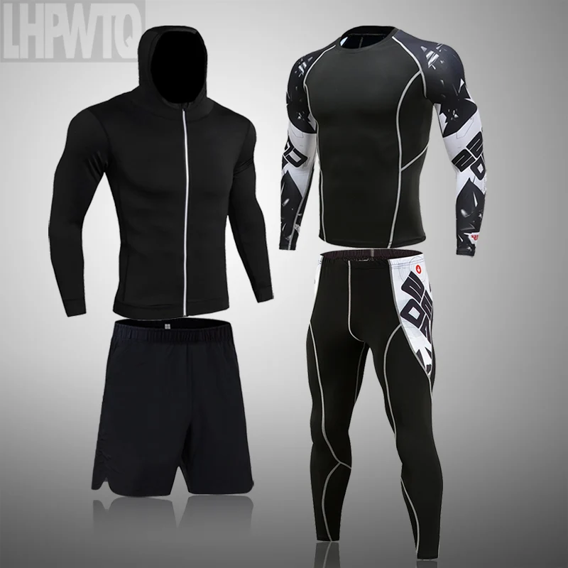 Thermal Underwear Set Compression Long Johns Sports Quick Dry Basketball Tights Set