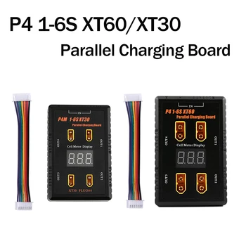 

P4 1-6S XT60/XT30 Plug Parallel Charging Board 4 Channels Charger for LIPO Battery Aluminum Case and Full Plastic Shell