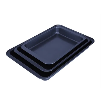 

3PCS Non-stick Baking Roasting Pastry Trays Cookie Sheet Oven Rolling Kitchen Bakeware
