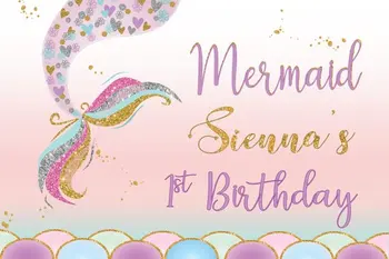 

custom Mermaid Scale Under The Sea birthday party baby child photo background photography backdrops quality vinyl