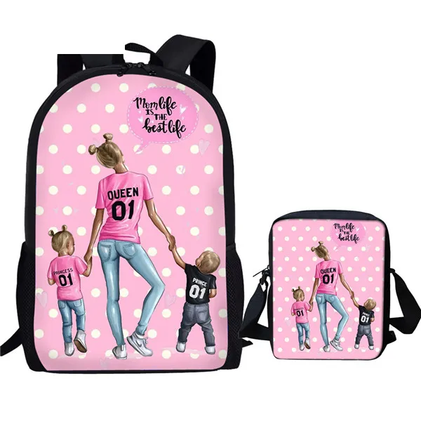INSTANTARTS/комплект из 3 предметов, школьный рюкзак с рисунком для девочек, милая детская сумка для начальной школы с принтом принцессы, сумки для девочек-подростков - Цвет: HK815CE