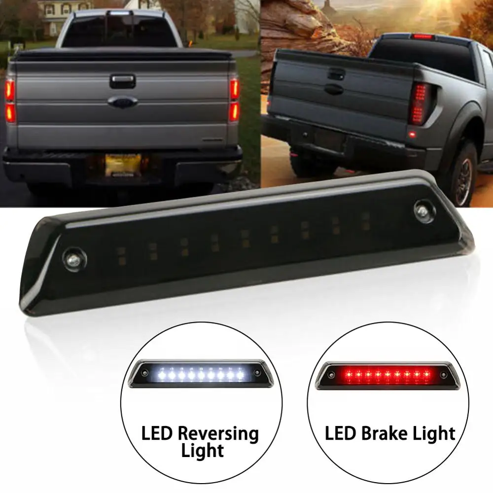 

New Durable For 2009-2014 Ford F-150 3rd Third Brake Light LED Smoke Rear Reverse Cargo Lamp Wholesale Quick delivery CSV
