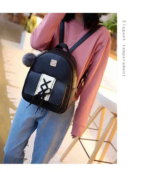 

2020 New Korean Backpack Women's Casual Fashion Student Backpack Three-Piece Ladies