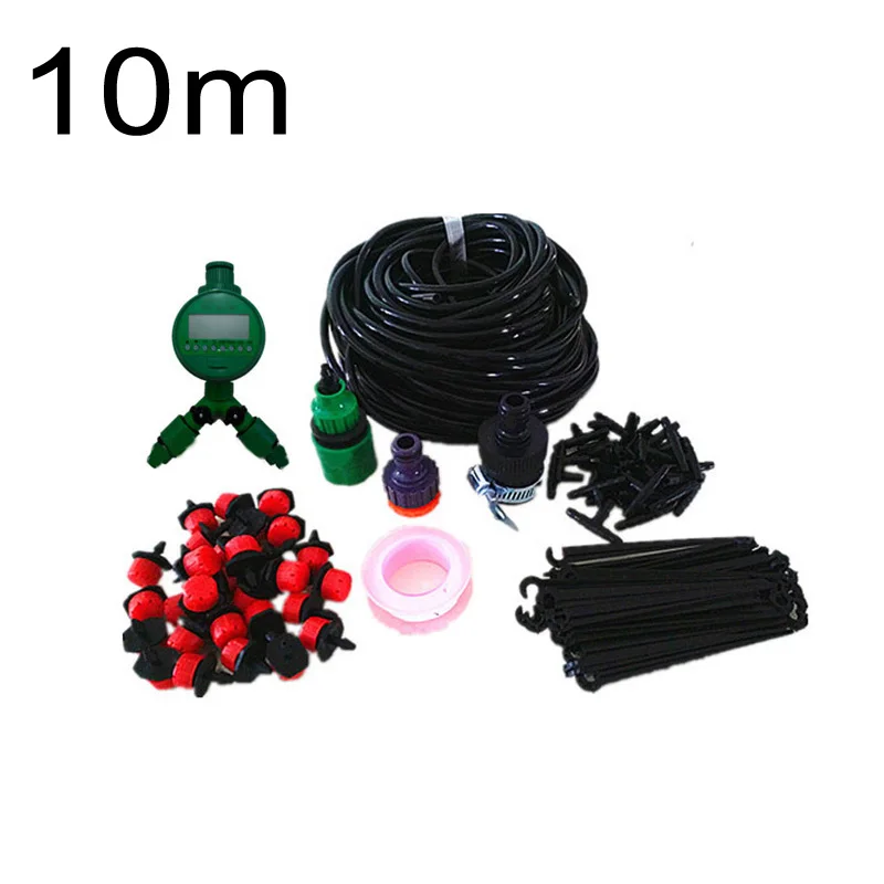 Home Gardening 10m 15 Water DropperS Timing Drip Irrigation Kit DIY Family