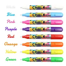 8 цветов жидкий мелковый Маркер ручки стираемые разноцветные хайлайтеры LEDWriting BoardGlass оконные художественные маркеры ручки школьные Suppile