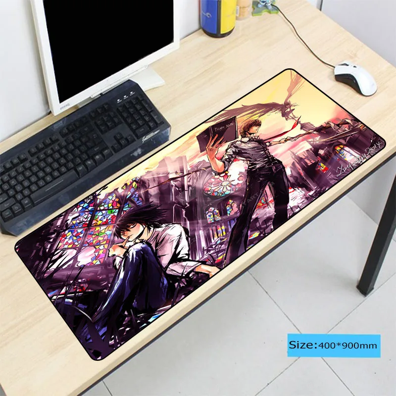 Death Note 900*400*4 мм большой игровой коврик для мыши водонепроницаемый