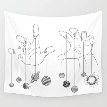 

Solar System Wall Tapestry Cover Beach Towel Home Decoration Wall Hanging for Bedroom Living Room