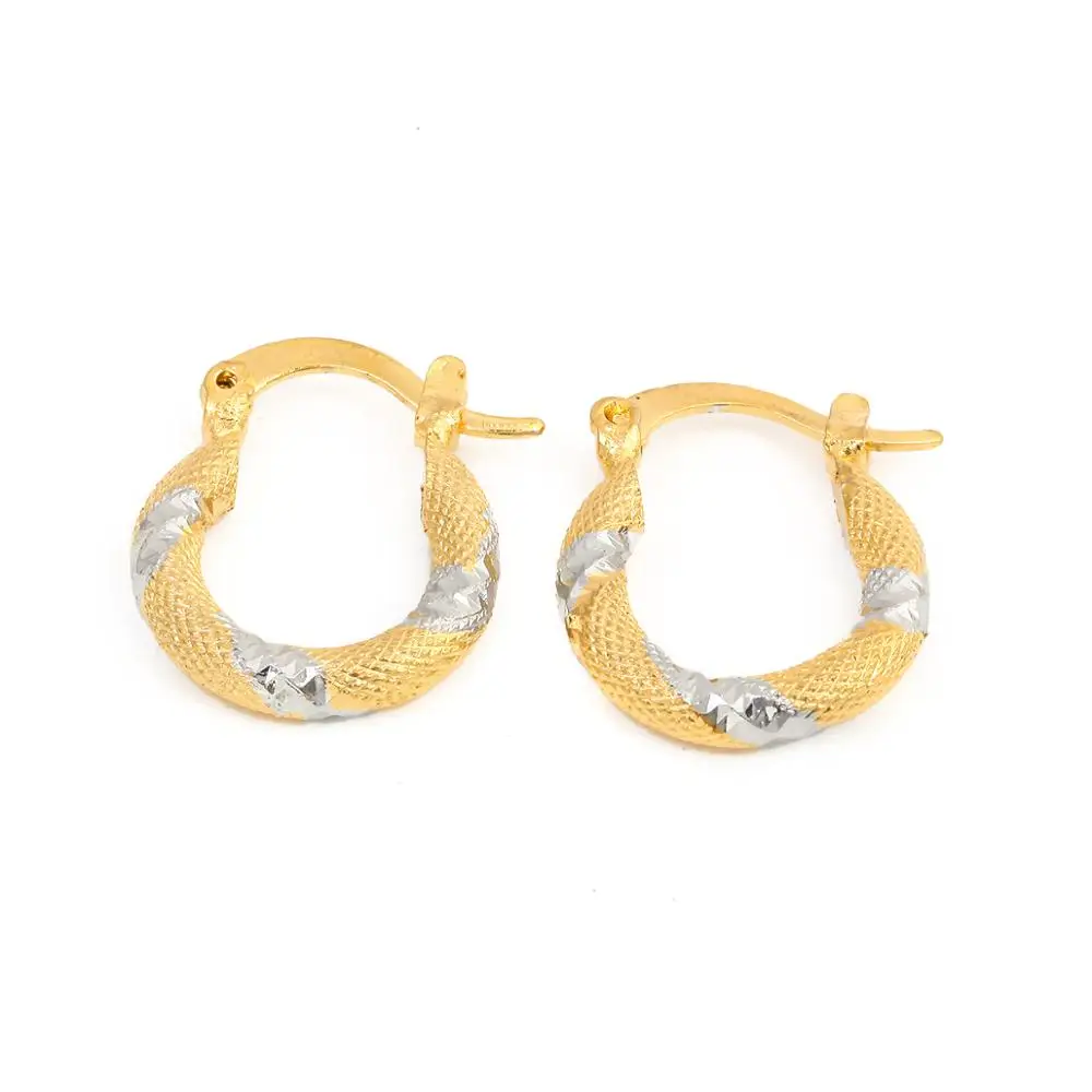 Модные Простые Стильные серьги-кольца для женщин оптом ювелирные изделия два цвета серьги