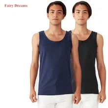 Хлопковый жилет Для мужчин черный, белый цвет синий, серый майка новые летние Стиль Повседневное Soild человек размера плюс Костюмы XXL Фея мечты