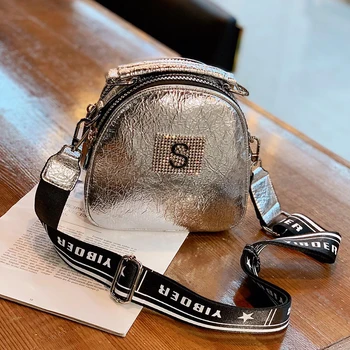 

Bag Women's 2020 New Diamond Set Messenger Bag Camera Bag Cracked Handbag Women's Casual Broadband Shoulder Bag