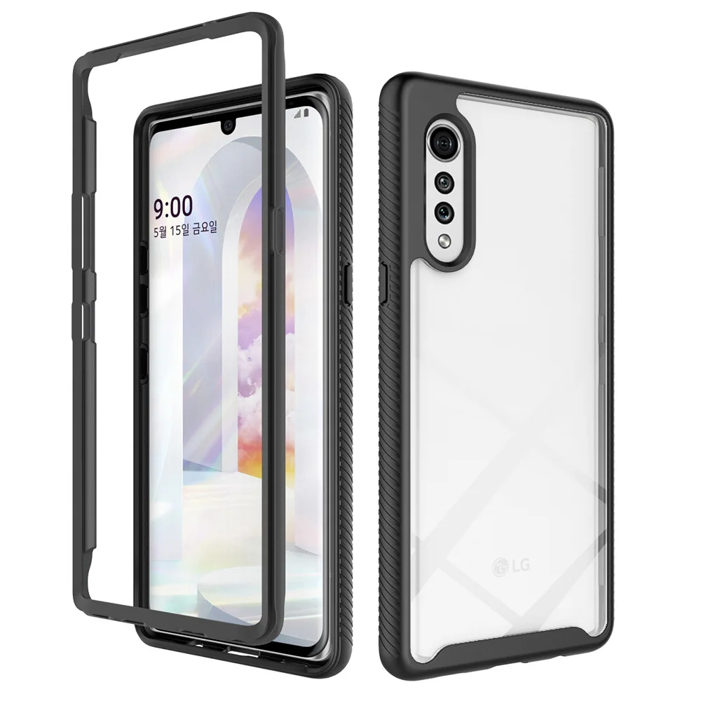 Hybrid TPU/PC Sky Case For LG Velvet 6.8"  Fundas Capa Two Layer Structure Shockproof Crystal Clear Shell Cover For LM-G910EMW mobile flip cover Cases & Covers