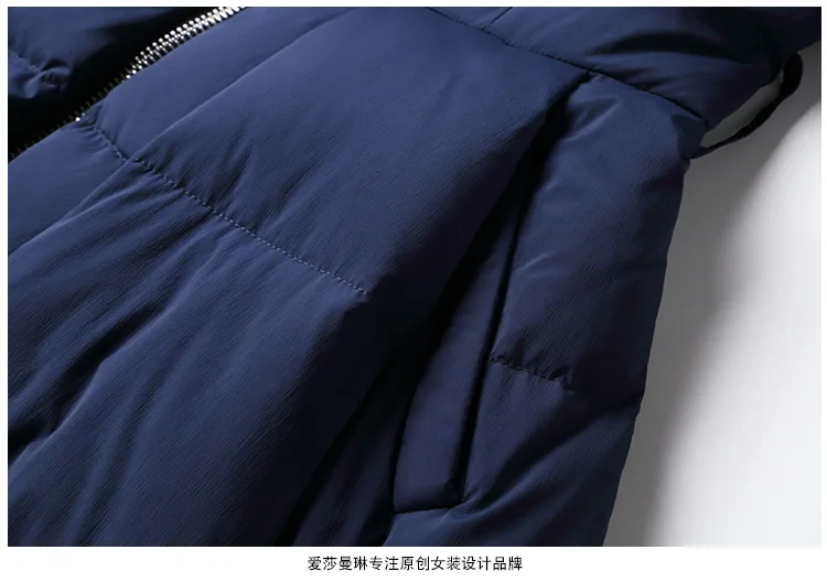 Зима Женское платье Новая мода Slim Fit Лисий меховой воротник пуховик женский пальто 8741051
