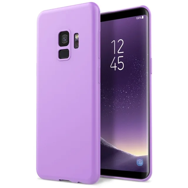 Мягкий силиконовый чехол для samsung Galaxy A8 S9 плюс S8 S7 край S6 A3 A5 A7 J3 J5 J7 Примечание 3 4 5 8 ТПУ, конфетный чехол для телефона - Цвет: Purple