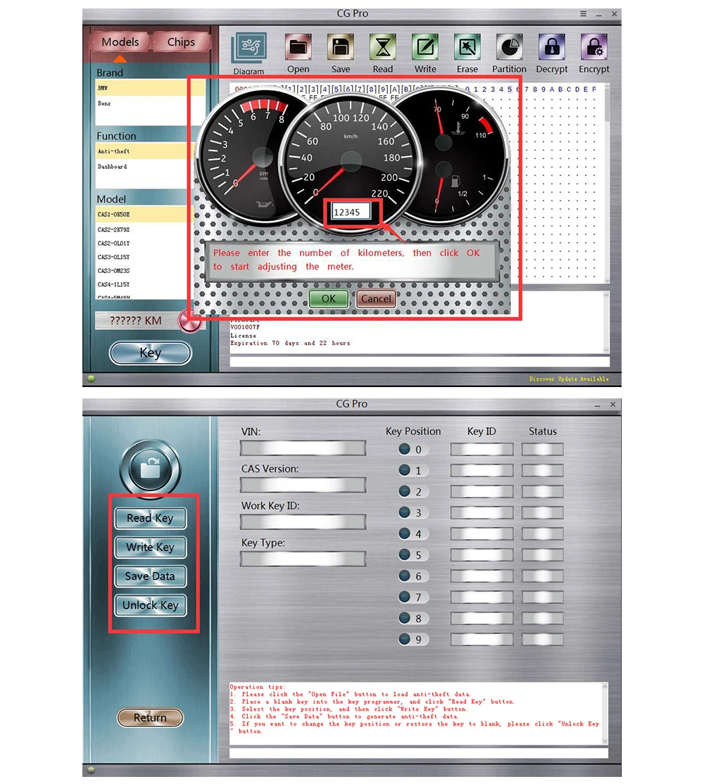 CGDI CG Pro 9S12 ключевой программист для BMW для Benz обновление CG100 для Freescale CG705 711 908 912 9S12 серии на продажу