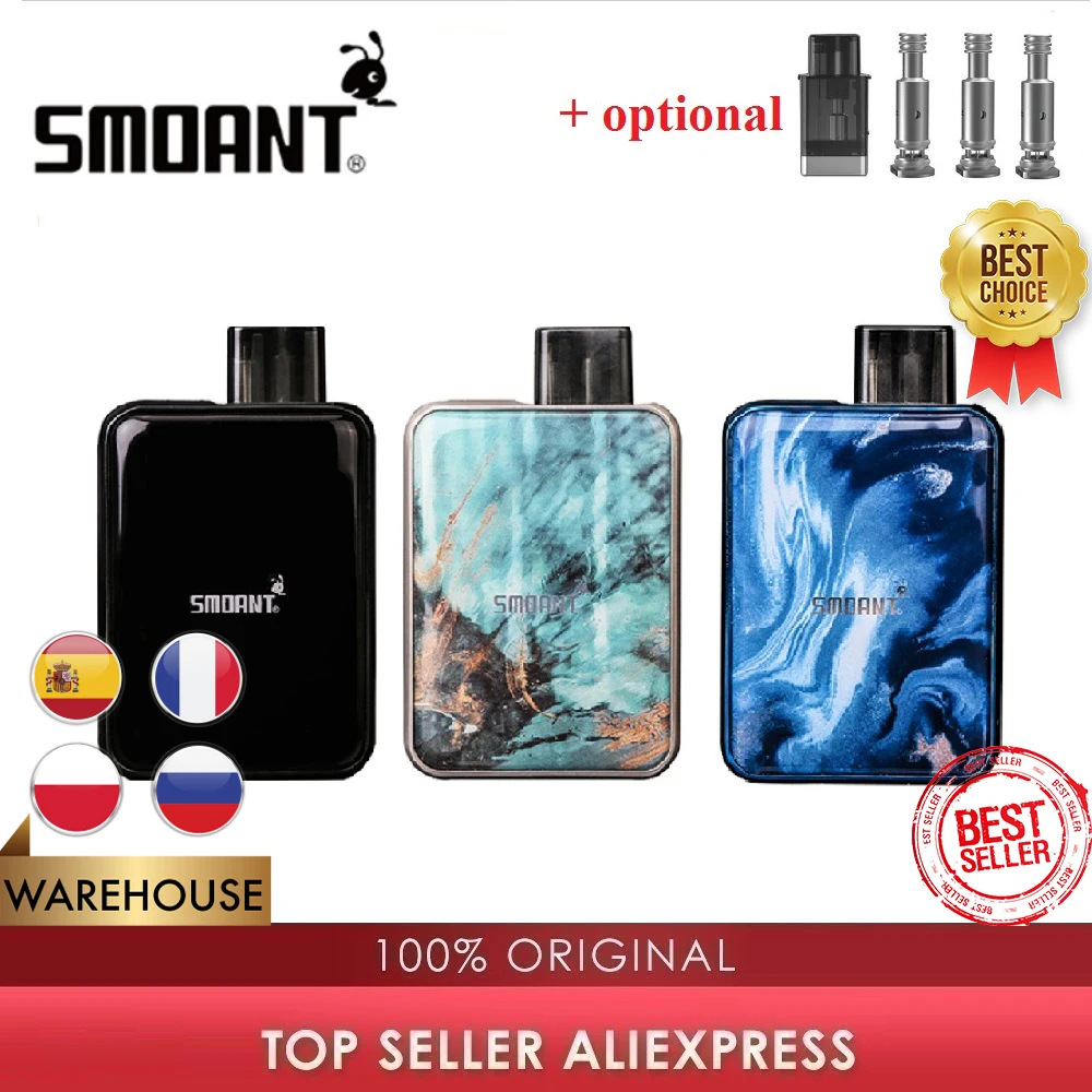 Оригинальный набор Smoant Charon Baby Pod батарея 750 мАч картридж с емкостью 2 мл катушка Ом