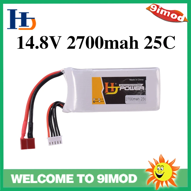 HJ 14 8 V 2700mah 25C 4S Lipo батарея T Plug Высокая емкость для радиоуправляемого самолета с