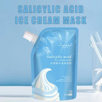 

300ml Salicylic Acid Ice Cream Mask Sodium Hyaluronate Moisturizing Cleansing Mask Whitening Shrink Pores Skin Care