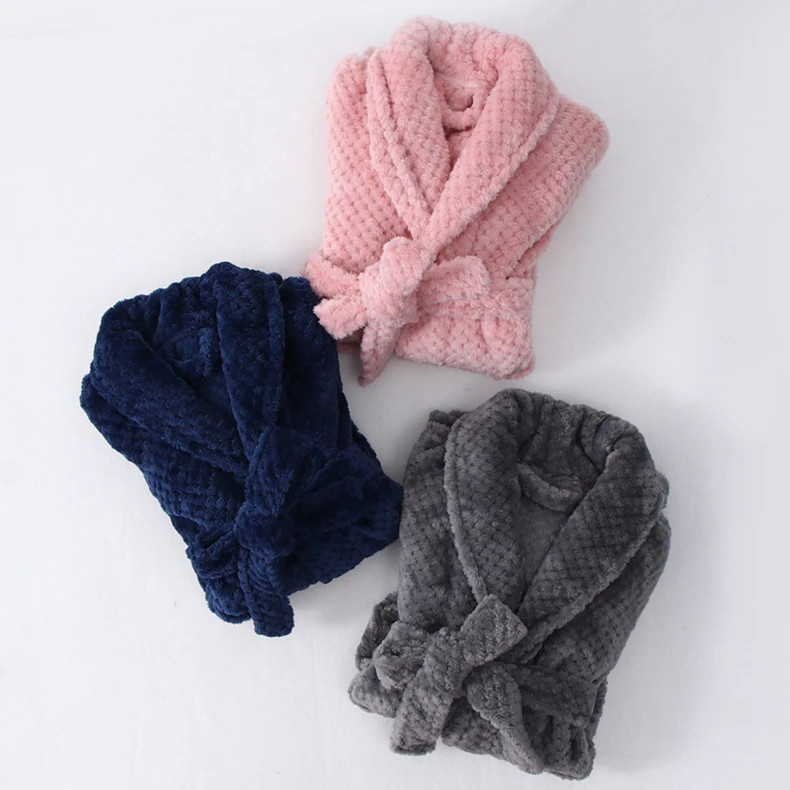 New Autumn Winter Kids Sleepwear Robe 2019 Flannel Warm Bathrobe For Girls 4-18 Years Teenage Children Pajamas For Boys Pyjamas (5)