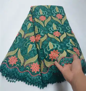 

Factory offers cost sales 2019 latest African Guipure cord lace with pearls fabric For Christmas Party Dresses Win275s