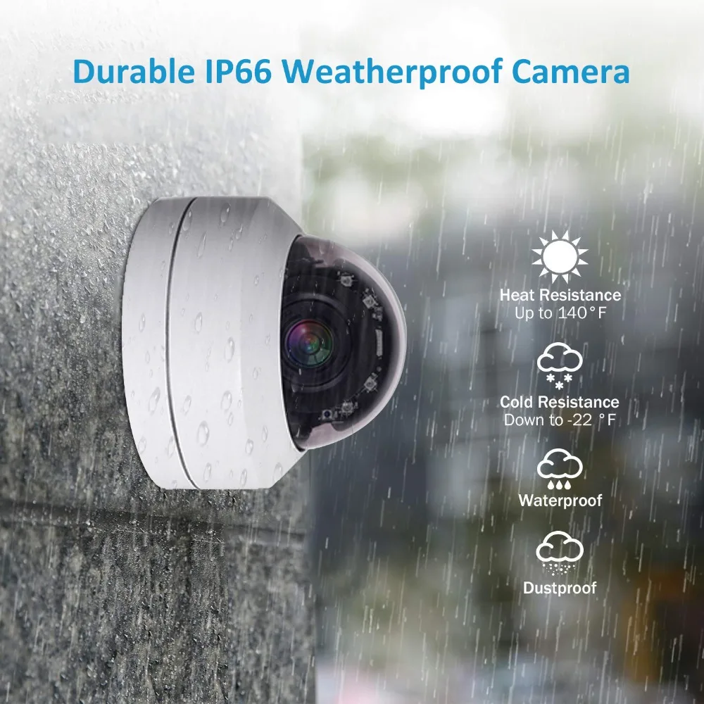 2MP мини Wifi PTZ купольная камера Открытый 4X оптический зум Встроенный слот для sd-карты двухсторонняя аудио домашняя камера безопасности ONVIF H.265