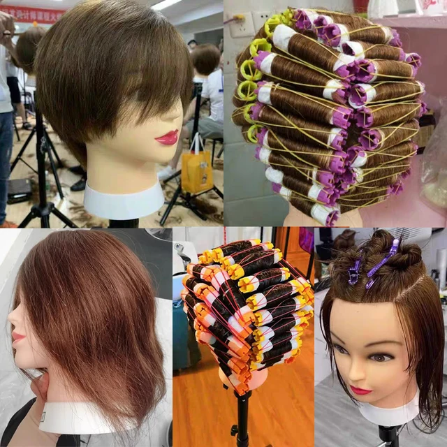 EXQUISITE LOOKS 100% Mannequin Head Human Hair with Stand, Hairdressers'  Practice Training Manikin Head and Cosmotology Doll Head for Hairstyling  and Braid - #4 Dark Brown : : Beauty