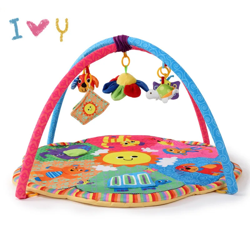  Six Animal Cartoon Pattern Play Mat for Newborns Soft Games Blankets Educational Carpet Toy Baby Ac