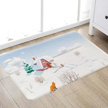 Забавный коврик для кухонной и входной двери, противоскользящий напольный коврик для ванной комнаты, прихожая, 50x80 см, дизайн с мультяшным принтом