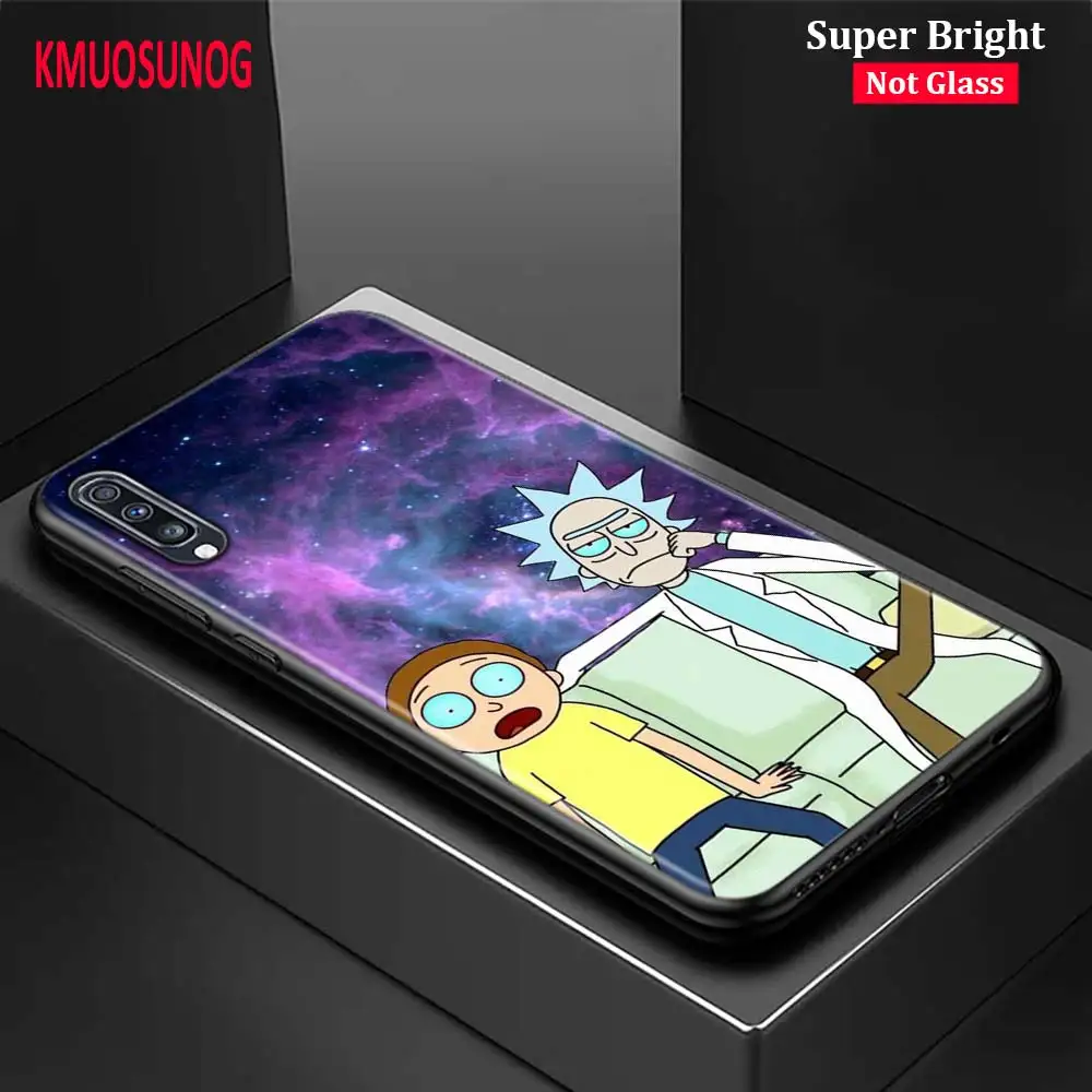 

Black Cover Rick and Morty for Samsung Galaxy A70 A90 A80 A60 A50 A40 A30S A20E A20S A10 Phone Case