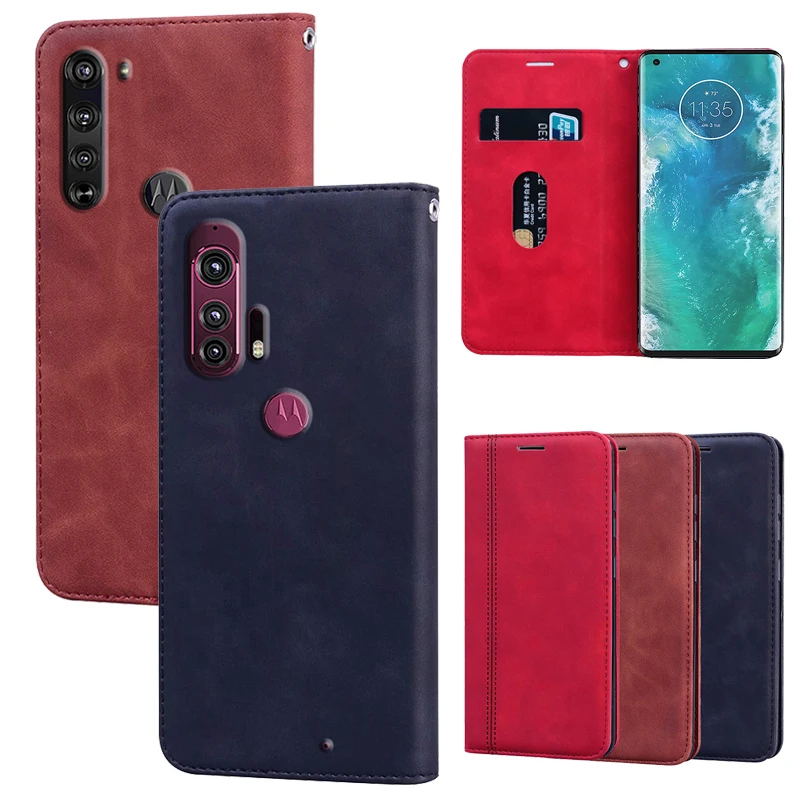 Phone Leather Case For Motorola Edge XT2063 3 Flip Cover Funda