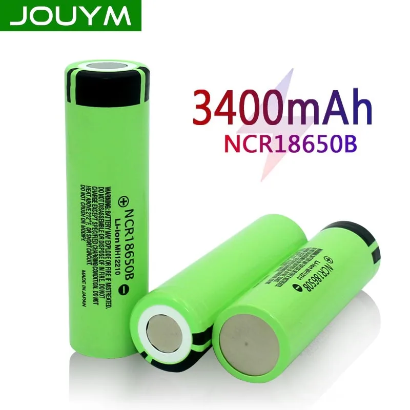 JOUYM Оригинальная 18650 аккумулятор NCR18650B 3.7 v 3400 mah литий ионная аккумуляторная
