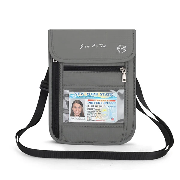 RFID Противоугонный паспорт, дорожный кошелек, держатель для паспорта, многофункциональная кредитная карта, посылка, ID, документ, мульти-карта, пакет для хранения - Цвет: Серый