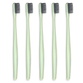 

Couple Manual Toothbrush 4 Pcs Set Soft Toothbrush Oral Hygiene Bamboo Charcoal Toothbrush Solid Color Portable Toothbrush