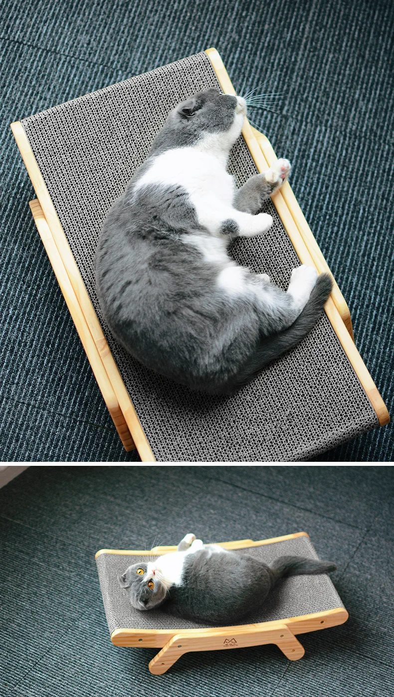 Твердая деревянная гофрированная кровать коготь доска для кошек u-кровать игрушки для кошек шлифованный диван скребок для кошек игрушки для кошек скребок товары для домашних животных