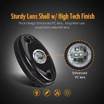 

9W Monochrome Car Chassis Light Red Led Atmosphere Lamps Waterproof Car Motorcycle Wheel Bottom Atmosphere Light Decorative lamp