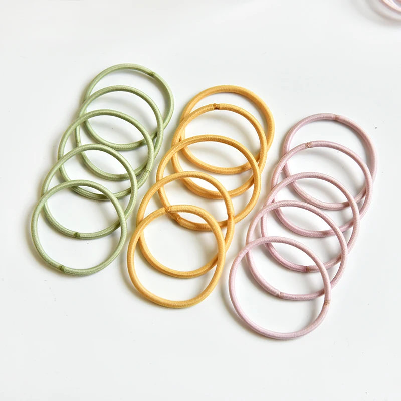 

2020 5 Pcs/Set New Children Cute Candy Elastic Hair Bands Girls Solid Soft Ponytail Holder Rubber Bands Kids Hair Accessories