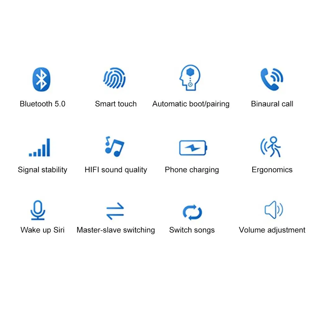 Высокое качество звука A2 TWS Мини Беспроводная зарядка Bluetooth гарнитура последняя 5,0 сенсорный переключатель с 2600 мАч Мобильная гарнитура питания