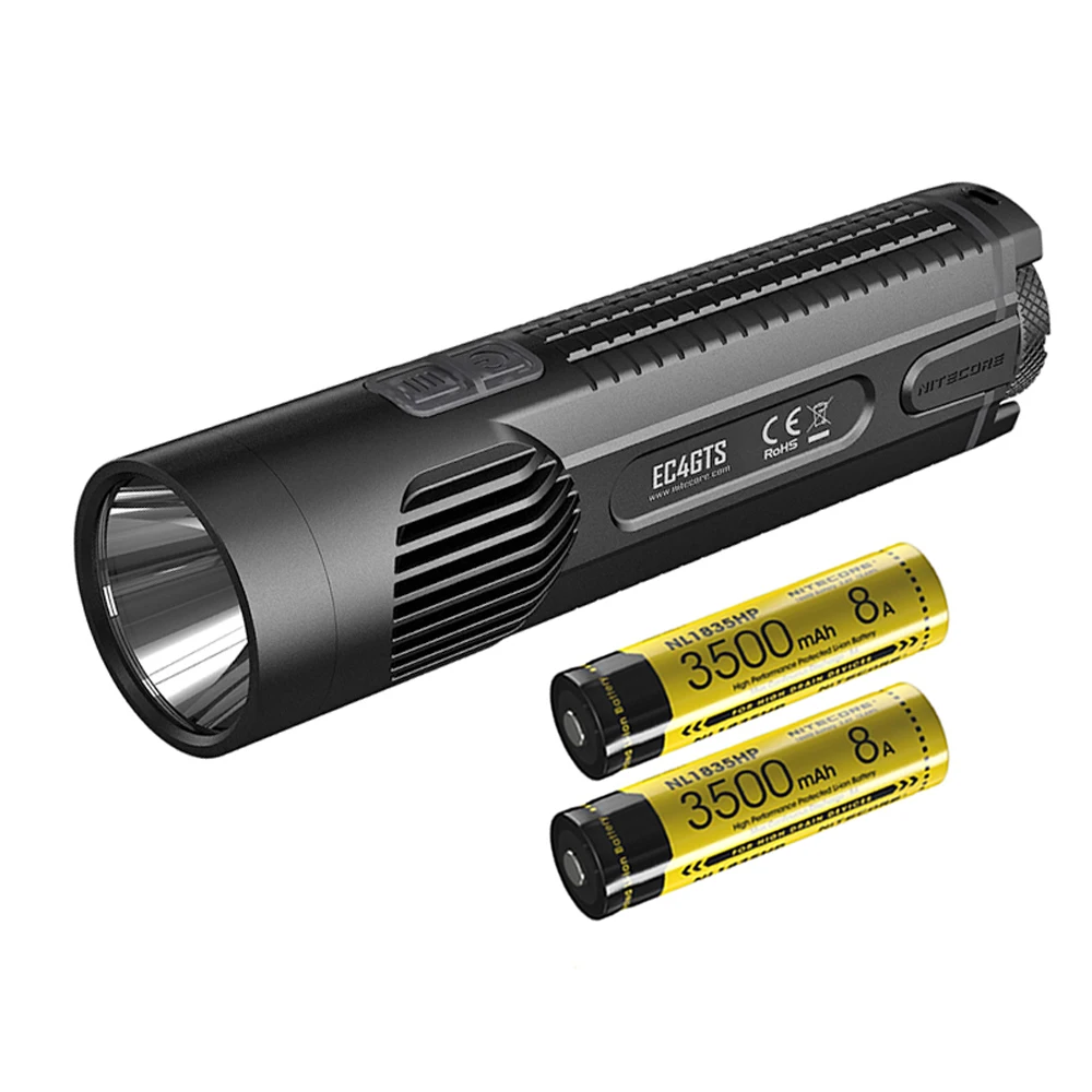 NITECORE EC4GTS тактический фонарь комплект Cree XHP35 HD max 1800 люмен прожектор луч бросок 396 м Открытый Ручной фонарь - Испускаемый цвет: EC4GTS NL1835 8A