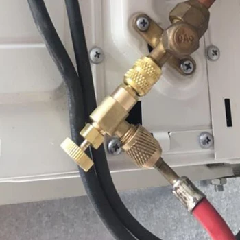 

2Pcs Control Sealed Automobile Filling Refrigerant Air Conditioning Rotation Replacement Quick Coupler Connector Safety Valve