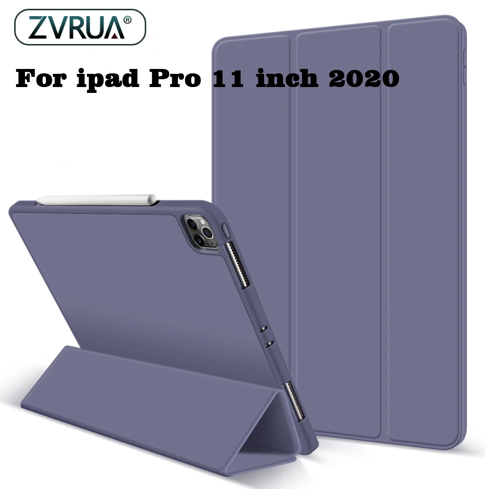 Чехол ZVRUA для iPad Pro 11 2020 ультратонкий умный чехол из искусственной кожи мягкий