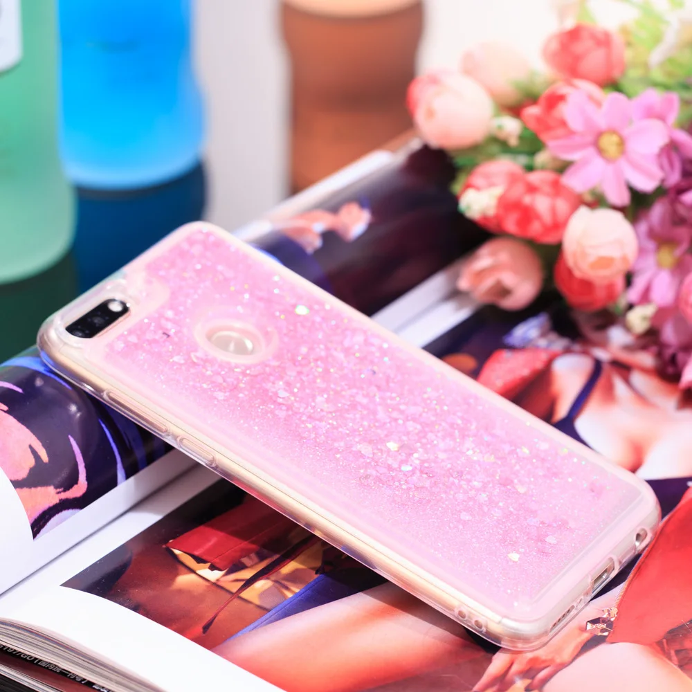 Шикарный чехол для Huawei Honor 7S 7A 7C Pro милый динамический Мягкий силиконовый с жидким
