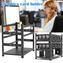 Quadro do equipamento de mineração aberto para 12 caso de mineração gpu rack suporte placa-mãe eth/etc/éter zec acessório ferramenta 3 camadas