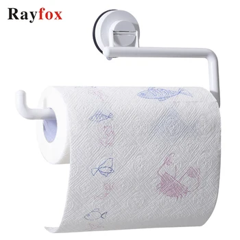 

Kitchen Accessories Tools Storage Holder Vacuum Sucker Paper Towel Rack Wall Hanging Roll Shelf Bathroom Kitchen Gadgets Product