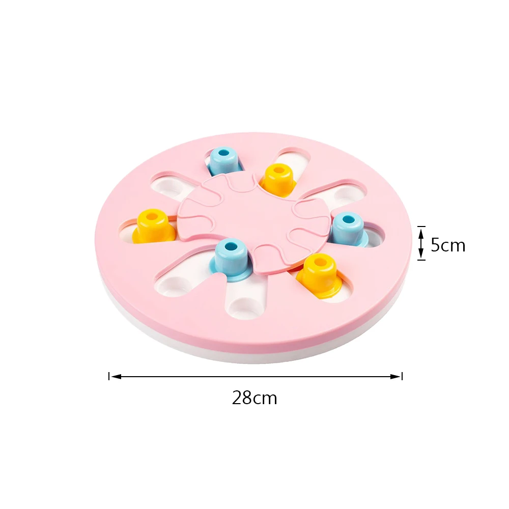 Питомец медленный дозатор миска для кормления собака кошка головоломка игрушки пластик обучение Интерактивная кормушка 28x28x5 см