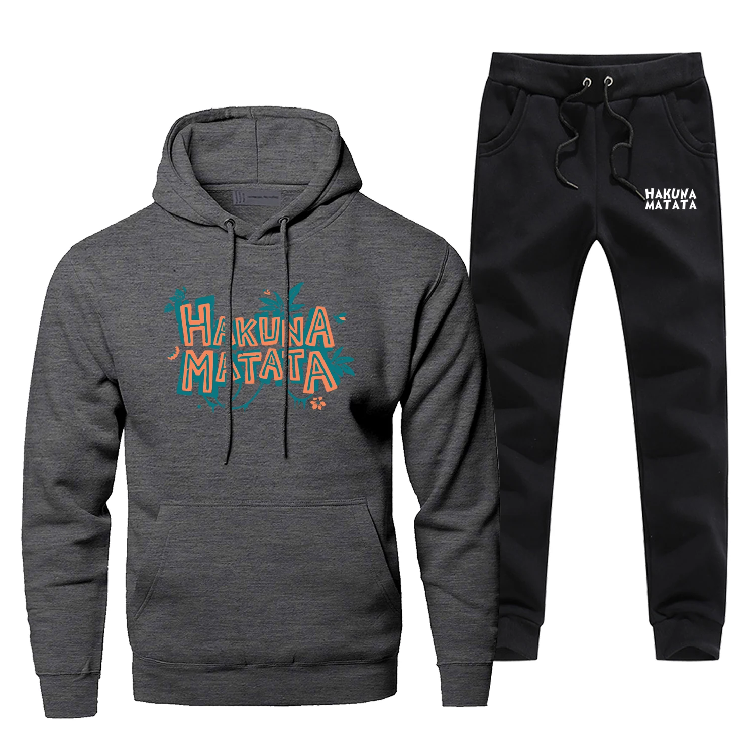 

Lion King Mens Hoodies Sets Two Piece Pant Hakuna Matata Hoodie Sweatshirt Sweatpants Streetwear Sportswear Simba Sweatshirts