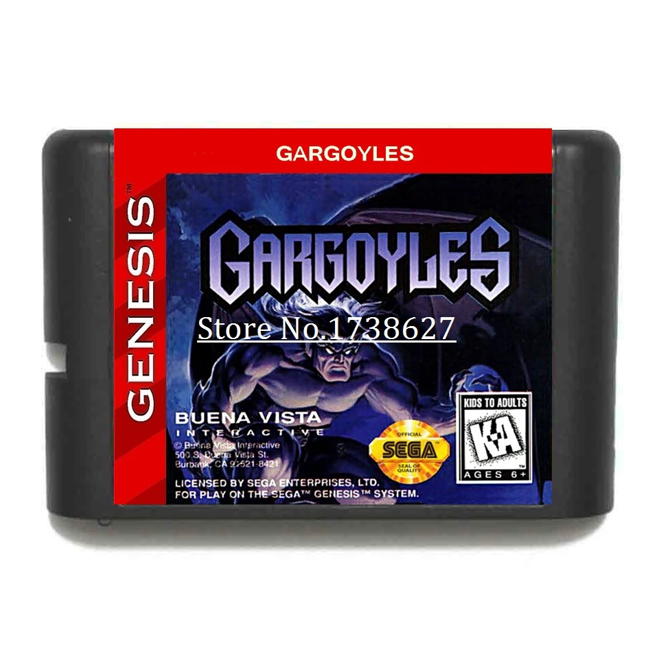 Картриджи для игр Gargoyles 16 бит игровых консолей Sega MegaDrive и Genesis|Картриджи| |