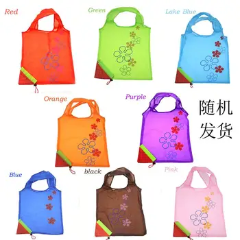 

Hot Creative environmental storage bag Handbag Strawberry Foldable Shopping Bags Reusable Folding Grocery Nylon eco tote Bag